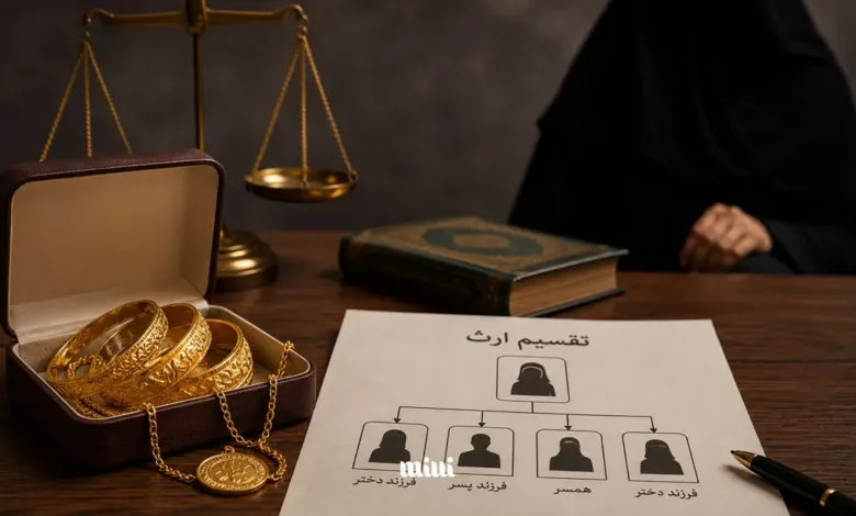 تقسیم ارث طلای مادر