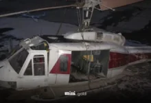 سقوط هلی کوپتر درچه