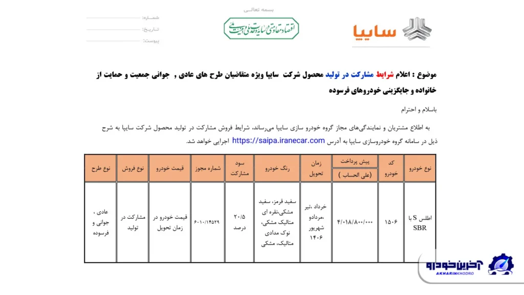 شرایط فروش اطلس S خرداد ۱۴۰۵